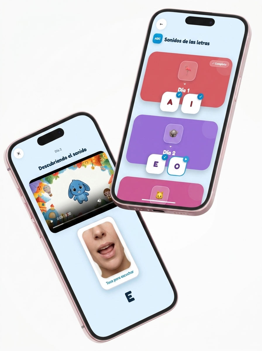 Mockup de fases de alfabetización